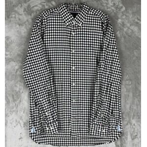 Tommy Hilfiger Gingham Long Sleeve Button Down Shirt Men's L Regular Fit Stretch